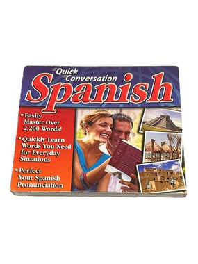Quick Conversation Spanish PC CD-ROM ValuSoft Language Course Windows 98 ME XP